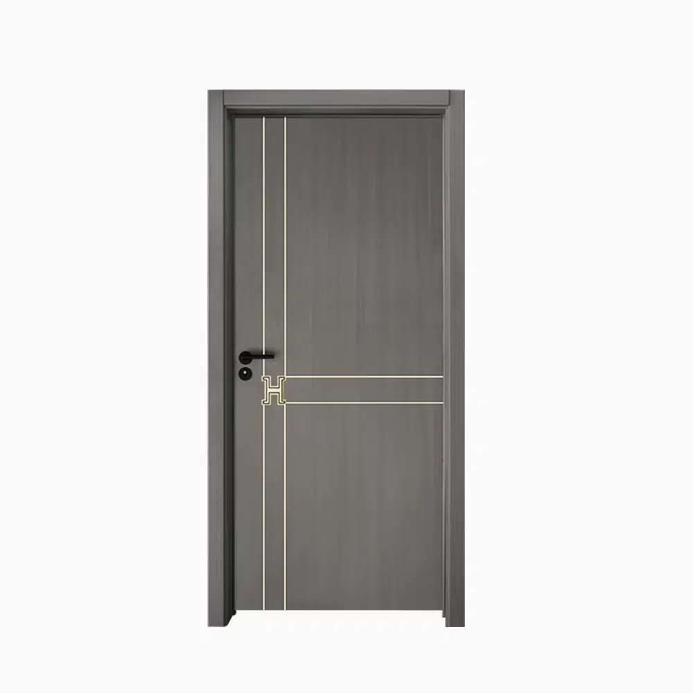 Golden Diamond Solid Wood Hinged Door, 840x2050mm (T)40mm — Light Gray