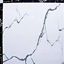 Golden Crown Glazed Ceramic Floor Tile - Bold Marble Border, 600x600mm