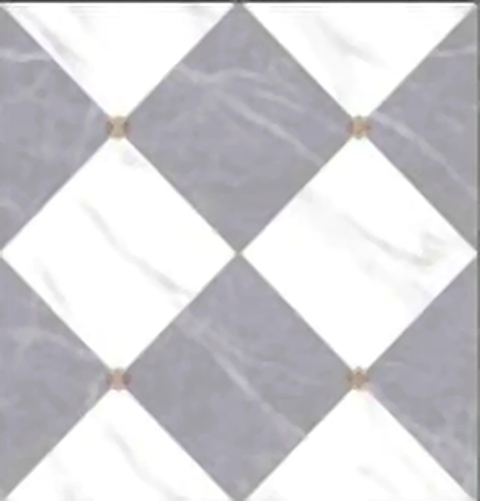 Virony Ceramic Floor and Wall Finishing Tile Mid Grey, Pure White Super rustic, 600 x 600 mm