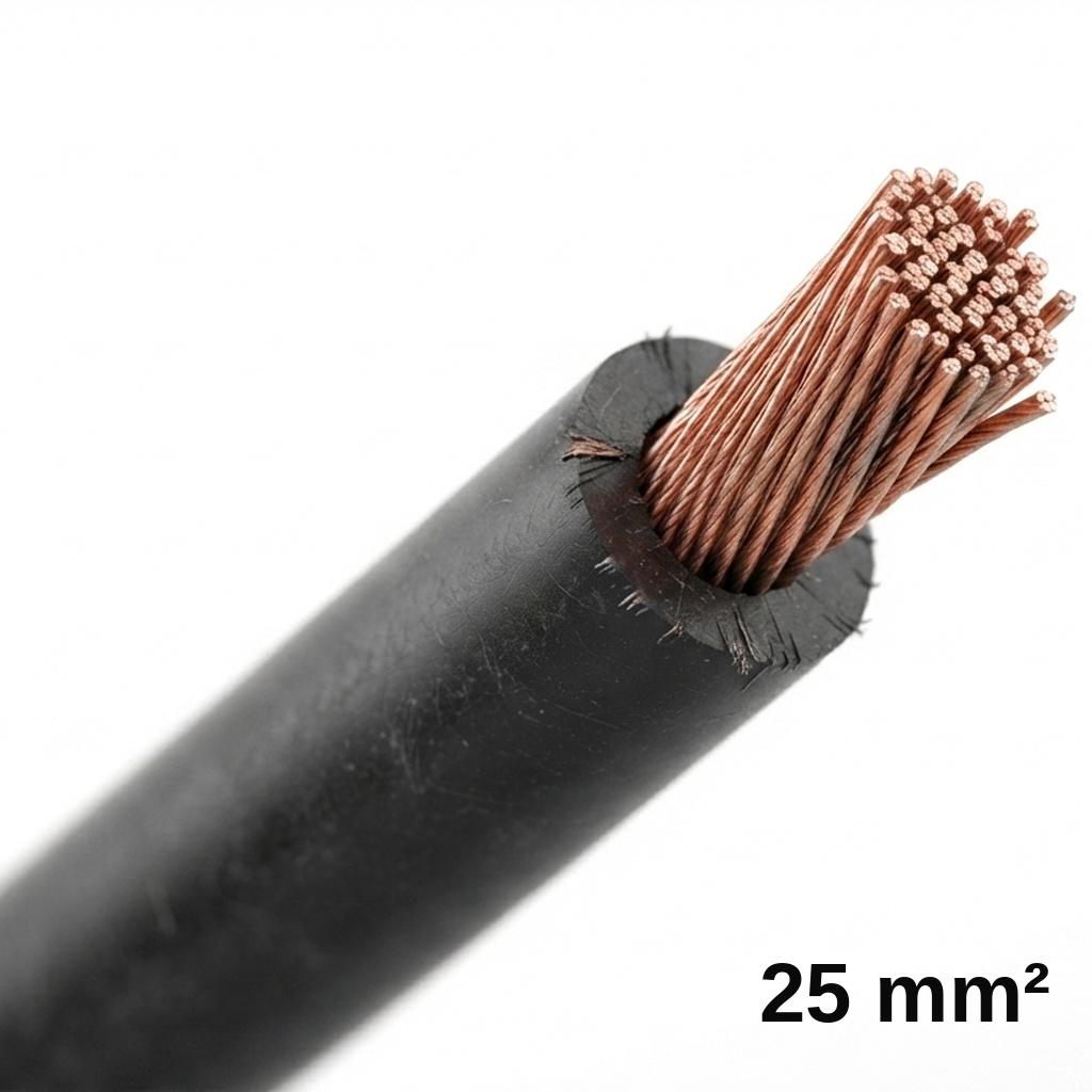 Clembele Turkey Wire Single Core Cable 25 mm² PVC 100 Black — Roll/Drum